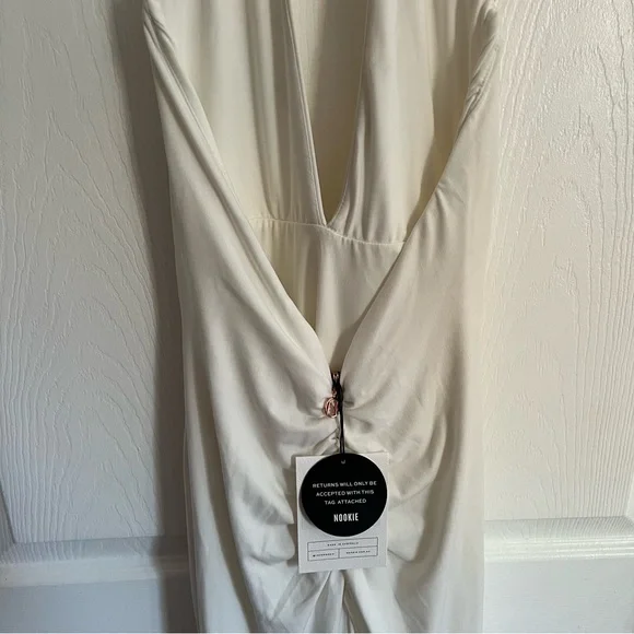 NWT Nookie Maxi Dress White Illegal Halter Sleeveless Gown Bridal Wedding sz S - Picture 9 of 12